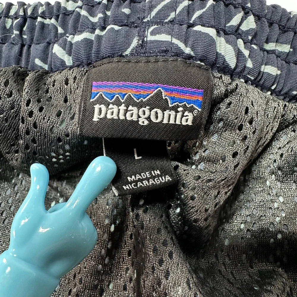 Patagonia Baggies Shorts Men's Large Swim Trunks Palm Leaf Drawstring‎ Pockets